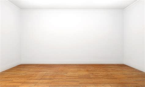 Empty Apartment Room Front View White Walls Hardwood Floor Stock Photo ...