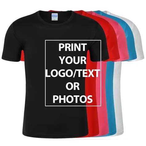 Design Your Own T shirts Printing Brand Logo Pictures Custom Men and Women T shirt Plus Size ...