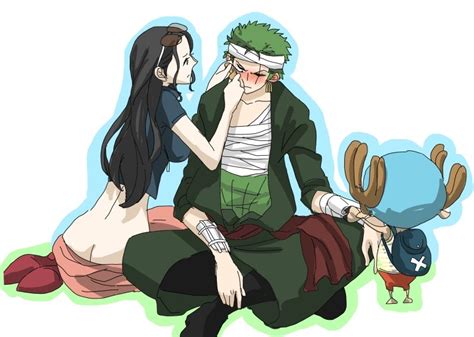 Zoro and Robin and Chopper - patching him up | Zoro, Robin one piece, Anime