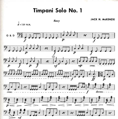 Six Graded Timpani Solo by J. H. McKenzie