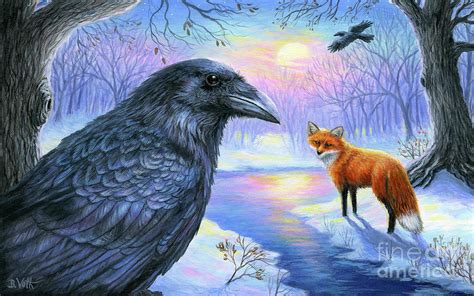 Raven Moon Painting by Bridget Voth - Fine Art America