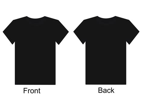 Blank Shirt Template Front And Back