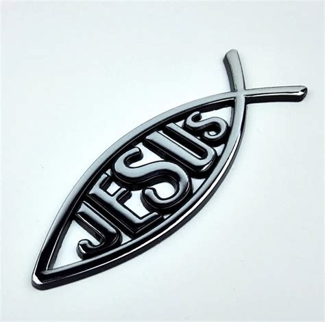 Auto Car 3D Metal Christian Jesus Fish Emblem Sticker Car Badge Religious Ichthus Symbol-in Car ...