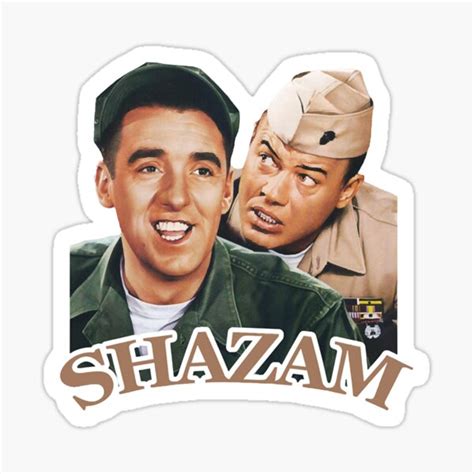 "Gomer Pyle Shazam " Sticker for Sale by Eglantine-1 | Redbubble