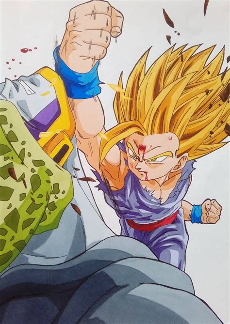 Gohan SSJ2 vs Perfect Cell by Daisuke-Dragneel on DeviantArt Dragon Ball Z, Dragon Ball Artwork ...