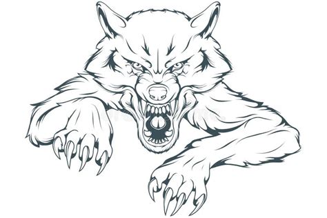 Evil Wolf Face Drawings