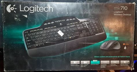 Logitech MK710 Wireless Keyboard and Mouse Combo, Built-In LCD Status ...