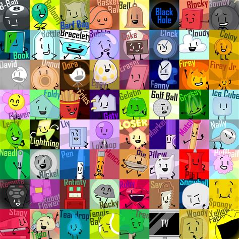 All Bfb Characters In Alphabetical Order Bodies