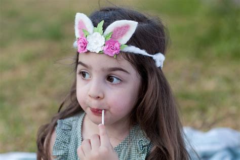 Woodland Bunny Flower Crown for Newborn Photoshoots