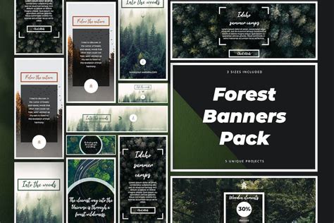 Forest Banner Kit, Graphic Templates - Envato Elements