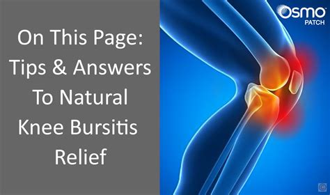 Knee Bursitis Treatment and Natural Remedies | OSMO Patch US