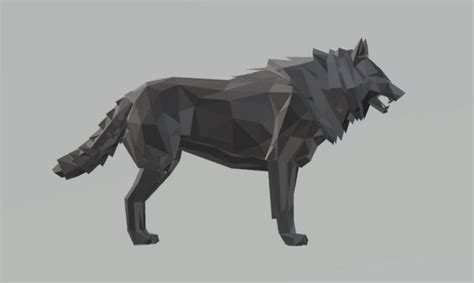 Wolf LOW POLY 3D Model - 3DHunt.co