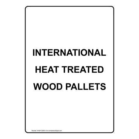 Portrait International Heat Treated Wood Pallets Sign NHEP-32955