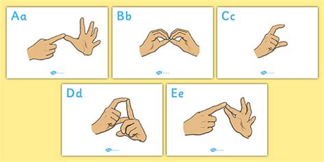 Sign Language Hand Signals - Alphabet - Auslan - Inclusion