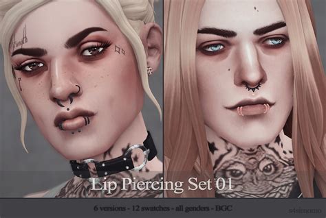 s4simomo: s4simomo: //Lip Piercing Set 01 ... - Emily CC Finds