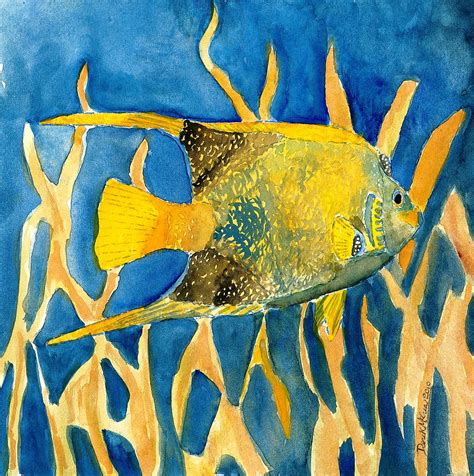 Tropical Fish Art Print Painting by Derek Mccrea