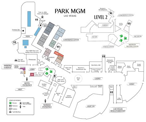 Park MGM Property Map & Floor Plans - Las Vegas