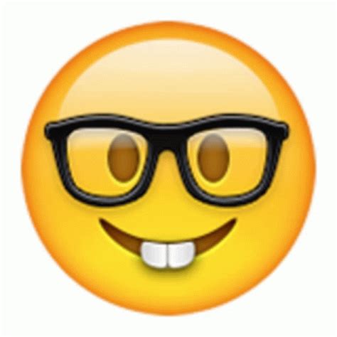 Nerd Emoji Sticker - Nerd Emoji Smiley - Discover & Share GIFs