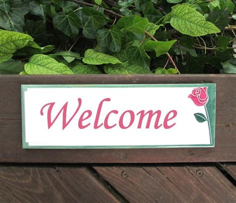 Welcome sign Outdoor Welcome Sign Custom house by AyeBarDesigns