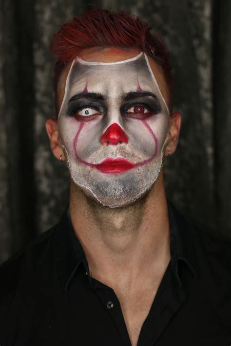 Men’s Halloween look | Halloween makeup clown, Guys halloween makeup ...