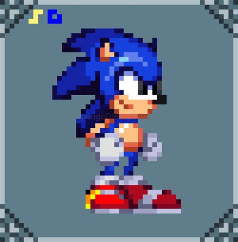 Pixilart - Custom Sonic Sprite by SpongeDrew