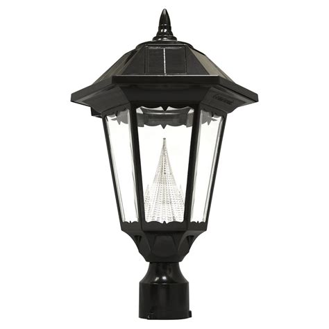 Shop Gama Sonic Windsor 20-in H Black Solar LED Post Light at Lowes.com