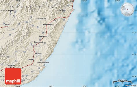 Shaded Relief Map of Mendip Hills