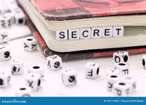 Secret Word Written on White Block. Stock Image - Image of authorized, background: 101111853