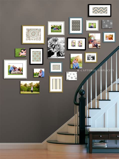 Stairway Displays | Wall Collage Ideas - Child & Family Photographer Houston, The Woodlands ...