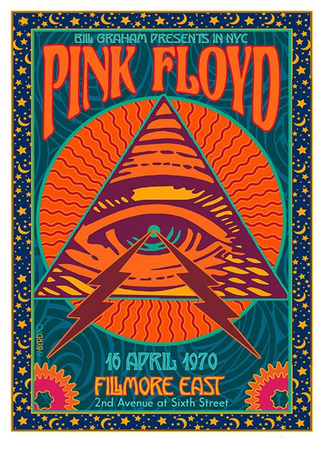 PINK FLOYD at the Fillmore East 1989 - Etsy | Vintage music posters, Pink floyd poster, Band posters