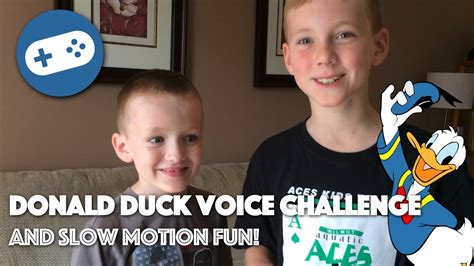 Donald Duck Voice Challenge and Slow Motion Fun - YouTube