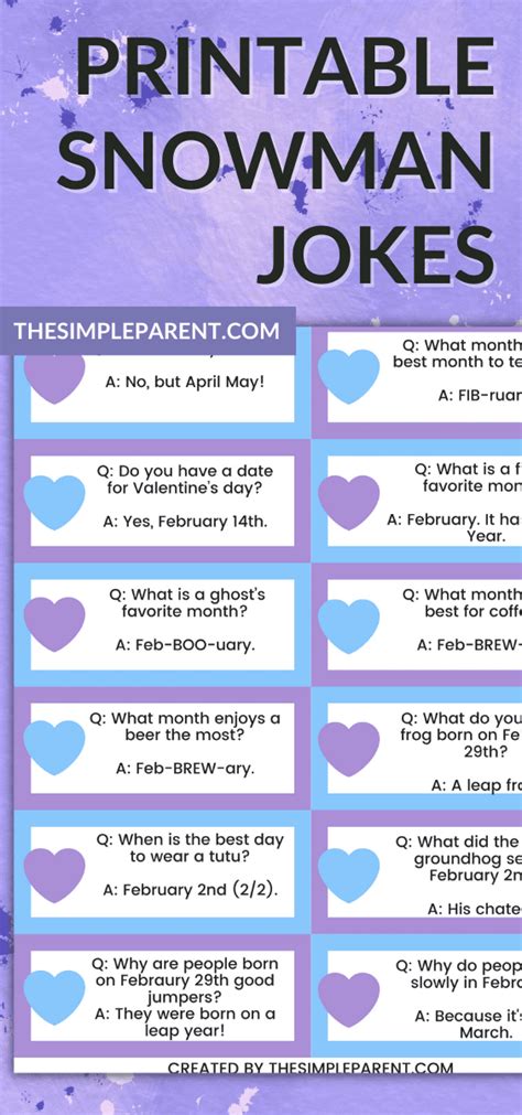 February Jokes for Kids (FREE Printable Lunch Box Jokes)