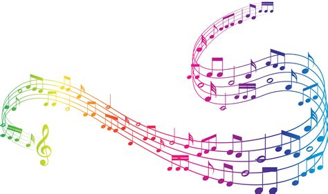 Download Colorful Music Clipart - Transparent Background Music Notes ...