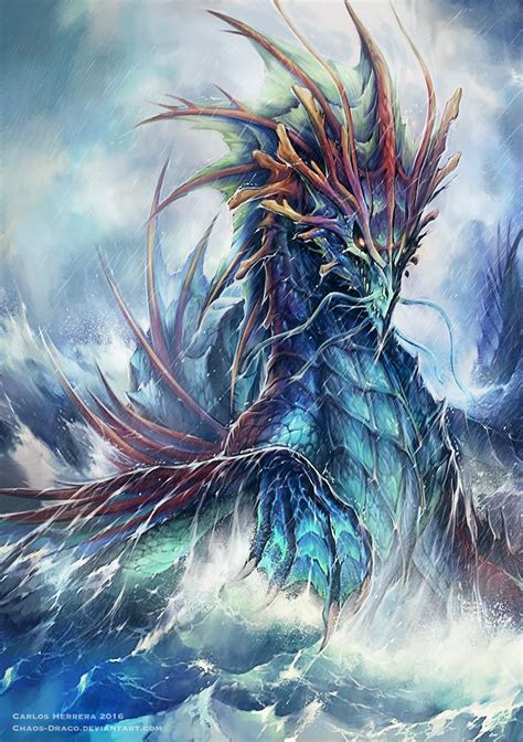 Monstre des mers arc en ciel Mythical Creatures Art, Mythological Creatures, Magical Creatures ...