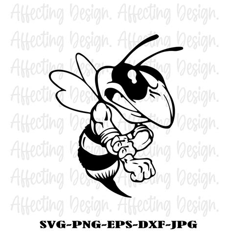 Hornet Bee Mascot SVG & JPEG Instant Download Digital Download - Etsy Canada