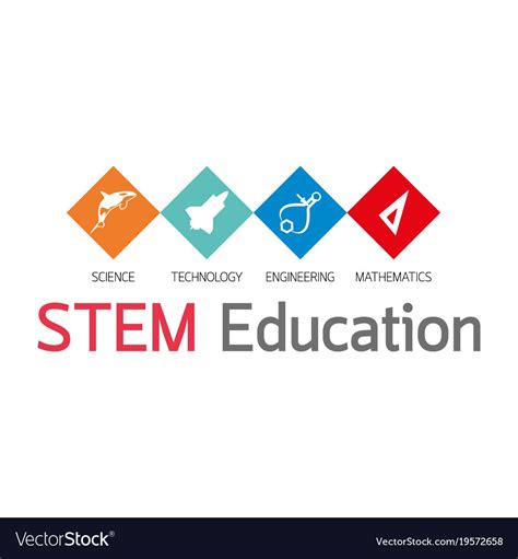 Stem education logo Royalty Free Vector Image - VectorStock