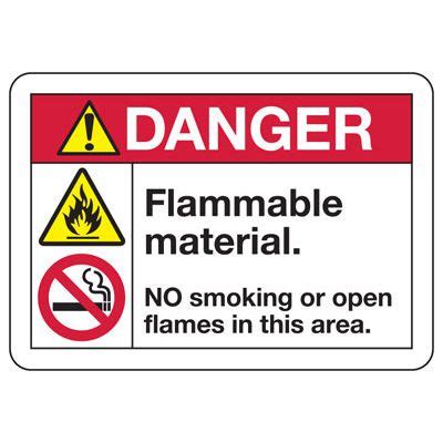 ANSI Z535 Safety Signs - Danger Flammable Material | Seton