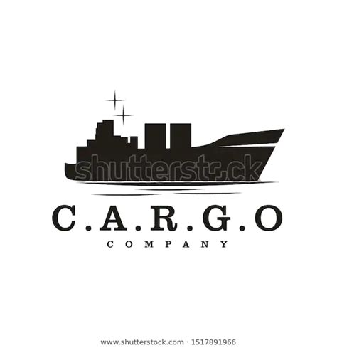 Silhouette Cargo Ship Logo Design Stock Vector (Royalty Free) 1517891966 | Shutterstock | Ship ...