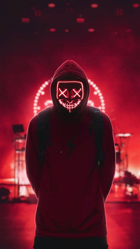 Red Mask Hacker Wallpaper