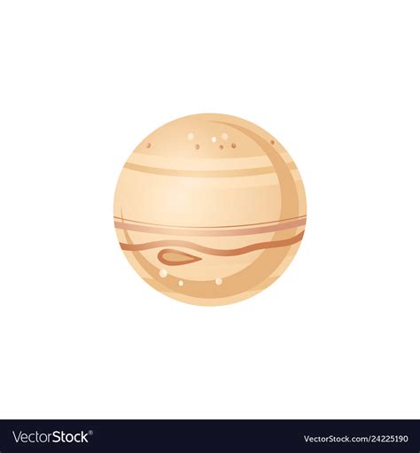 Jupiter in flat style Royalty Free Vector Image