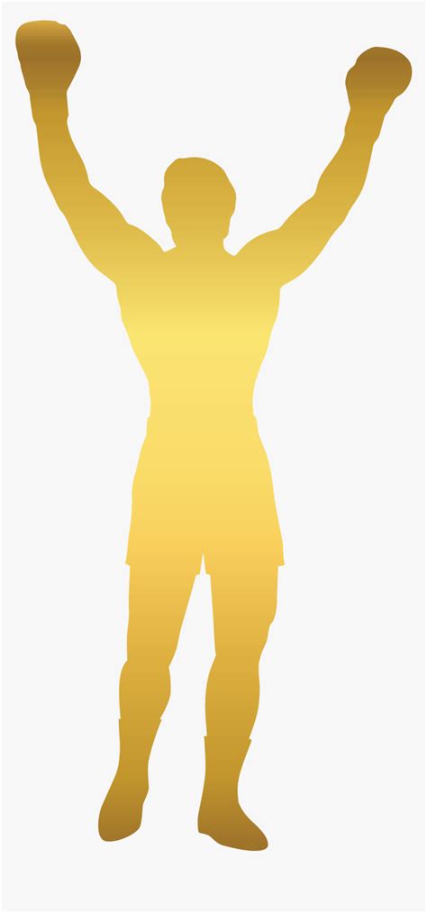 Clip Art Rocky Balboa Silhouette - Rocky Balboa Statue Silhouette, HD Png Download - kindpng