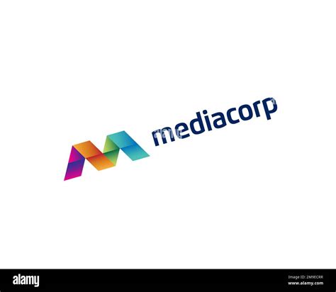 Mediacorp, rotated logo, white background Stock Photo - Alamy