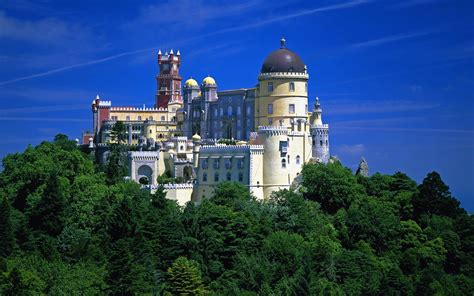 architecture, Building, Nature, Castle, Lisbon, Portugal, Forest, Tower, Clouds, Dome, Rock ...