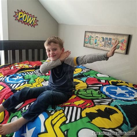 Boys Duvet Cover Superhero Bedding Set Kids Comforter Twin XL - Etsy