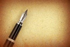 Fountain pen and paper stock image. Image of angled, empty - 10133493