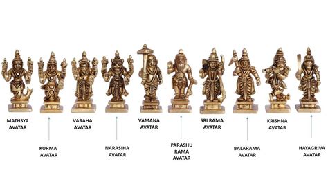 Vishnu Dashavatar Idols - Dasavatharam of Lord Vishnu Statues Ten ...