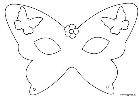 Butterfly mask template | Coloring Page | Animal mask templates ...