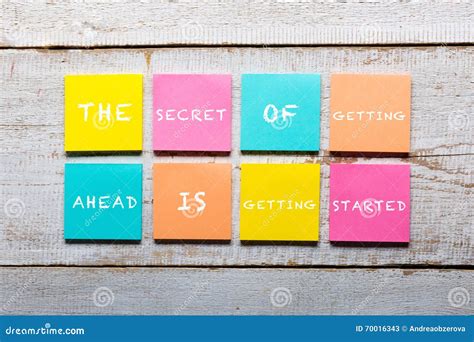 Motivational Quote on Colorful Sticky Notes Stock Image - Image of change, deadline: 70016343