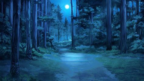 Anime Forest At Night Wallpapers - Wallpaper Cave