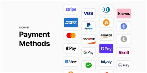 Credit Cards and Payment Methods Icons | Figma